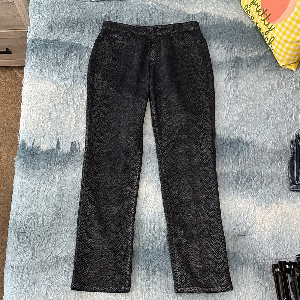 48. Jones New York dark blue Textured Straight Leg Jeans